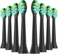 8pcs Replacement Toothbrush Heads Compatible with Phips Electric Brush Head 4100 6500 6100(8pcs Green-Black)