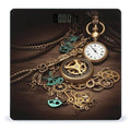 Steampunk Watches Keys and Chains Weight Scale for Body Weight Digital Bathroom Scale High Capacity Accurate Digital Weighing Scales and Easy-to-Read on Backlit LCD Display Scales