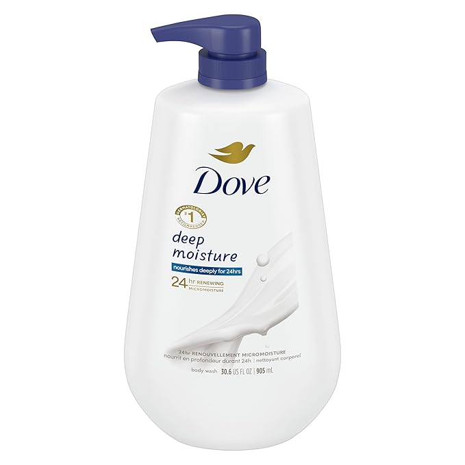 Dove Clinical Protection Antiperspirant Deodorant For Sweat and Odor Protection Original &amp Body Wash with Pump Deep Moisture For Dry Skin Moisturizing Skin Cleanser with 24hr Renewing