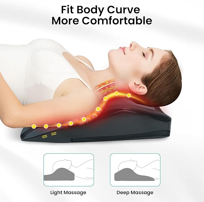 Snailax Back Massager for Back Pain Deep Tissue &amp Foot Rest Under Desk at Work