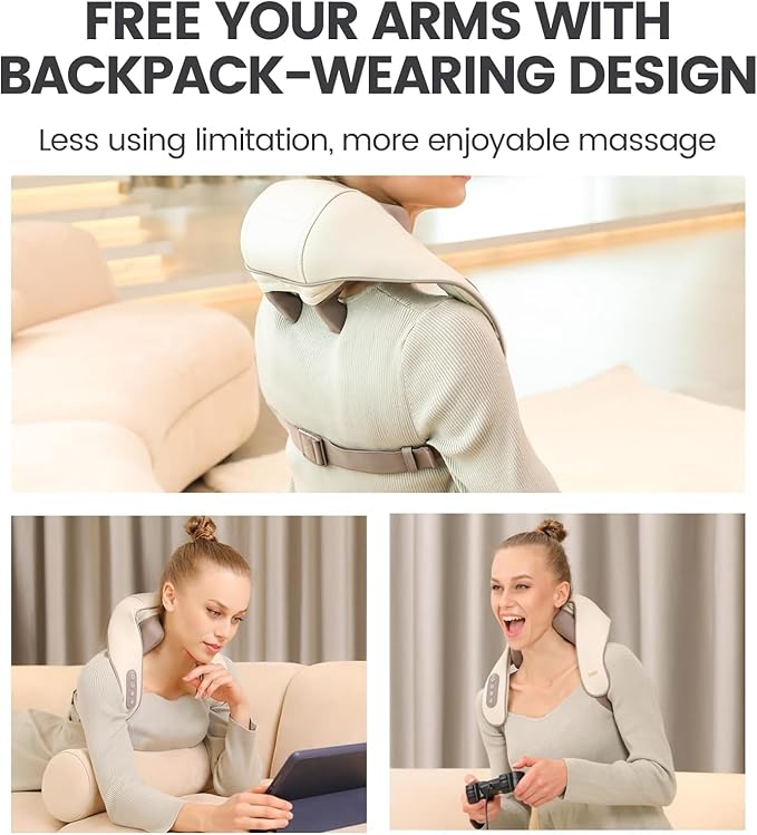 Breo N5 Mini Neck Massager with Heat Electric Massager for Neck and Shoulder Deep Massage at Home Muscle Relaxation Gifts