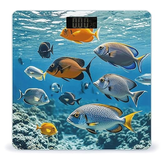 Fish in The Sea Scale for Body Weight Digital Bathroom Scale Accurate Smart Weight Scales with Large Display Weighing Machine High Precision Scales