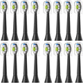 12-16pcs Replacement Toothbrush HeadsCompatible for with Soft Electric Brush Head 4100 6500 6100 7500 5(16pcs Black)