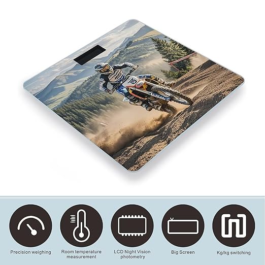 Motocross Scale for Body Weight Smart Scales Digital Bathroom Scale High Precision Weighing Scales with Large Display Weighing Machine for People