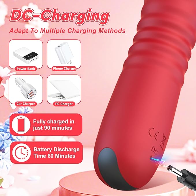 Portable Vibrating Massager -Clitioral Sucker Relaxes Muscles Heating Modes Viboators Toy Couples- for Body and Back Foot Silent Personal for Sports Massage Adult Tools Relaxation 1012PWO07c (red)