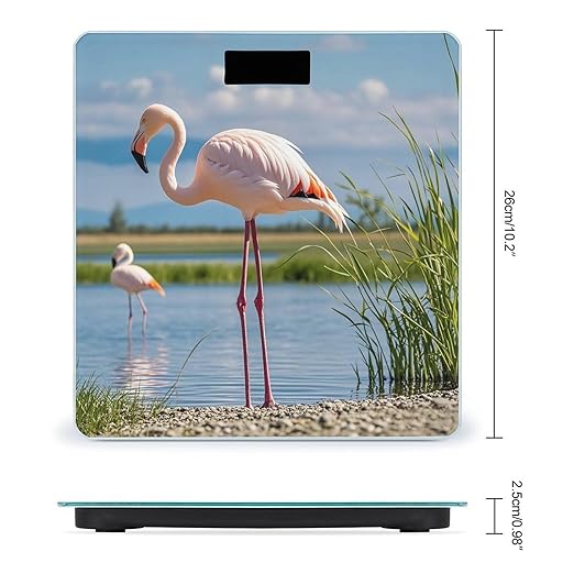 Flamingos Weight Scale Highly Accurate Digital Weighing Scale with Large LCD Display Smart Bathroom Scales for Home Bedrooms and Gift Giving