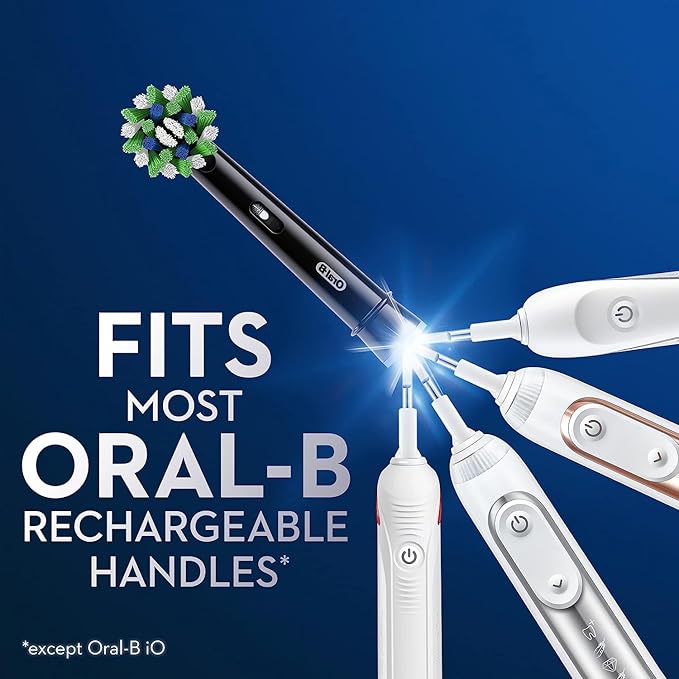 Oral-B Cross Action Replacement Brush Heads for an Oral-B Electric Toothbrush Pack of 6 Black