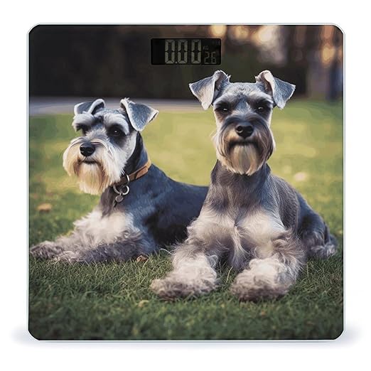 Adult Schnauzer Dogs Weight Scale Large Bathroom Scales Digital Weight with Bright LED Display Non Slip Automatic Weighing Scale Fashion Weighing Machine for Body