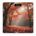 Autumn Maple Forest Bathroom Scale for Body Weight Bathroom Digital Electronic Weighing Scale with Back Lit LED Display Sturdy Tempered Glass Weight Watchers Scales 400lb