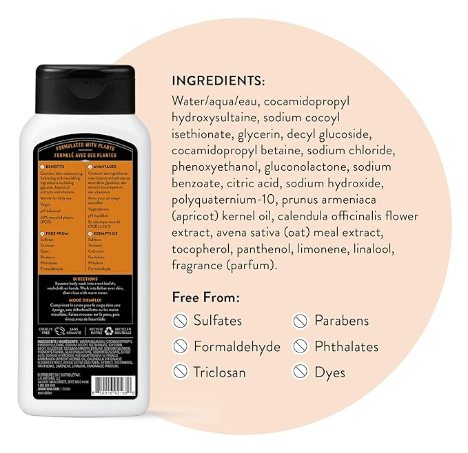 J.R. Watkins Body Wash Men's Bergamot &amp Oak 18 fl oz 2 Pack