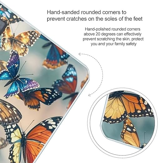 Butterflies Scale for Body Weight Smart Scales Digital Bathroom Scale High Precision Weighing Scales with Large Display Weighing Machine for People