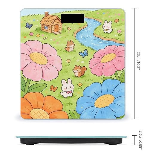 Afternoon Party Smart Scale for Body Weight Digital Bathroom Scale Toughened Glass Weight Scale with Large LCD Backlight Display High Precision Scales Weighing Machine