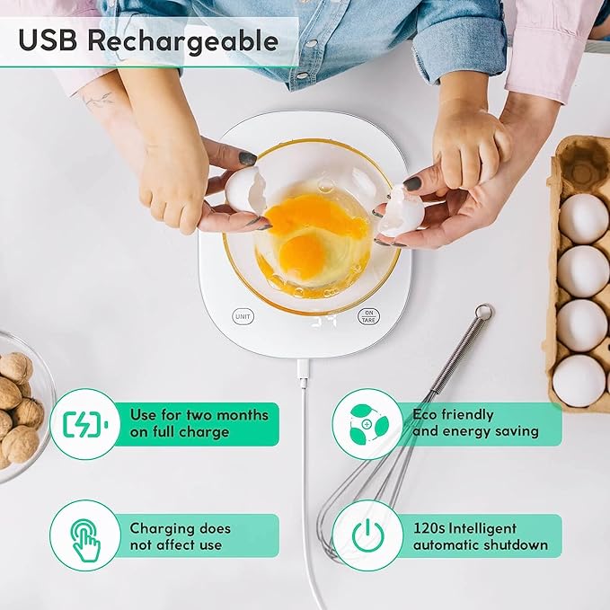 Product Image arboleaf Scale for Body Weight and Fat High Accuracy Digital Smart Bathroom Scale Large LED Display Weight Scale for BMI Muscle Food Scale 22lb/10kg Digital Kitchen Scale for Food