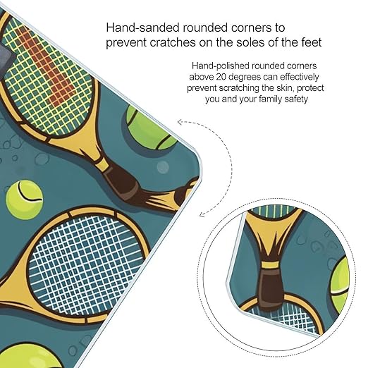 Funny Tennis Racquets and Tennis Balls Scale for Body Weight High Precision Digital Weight Scales with LCD Display Anti-Slip Sturdy Slim Tempered Glass Bathroom Scale for Home Use