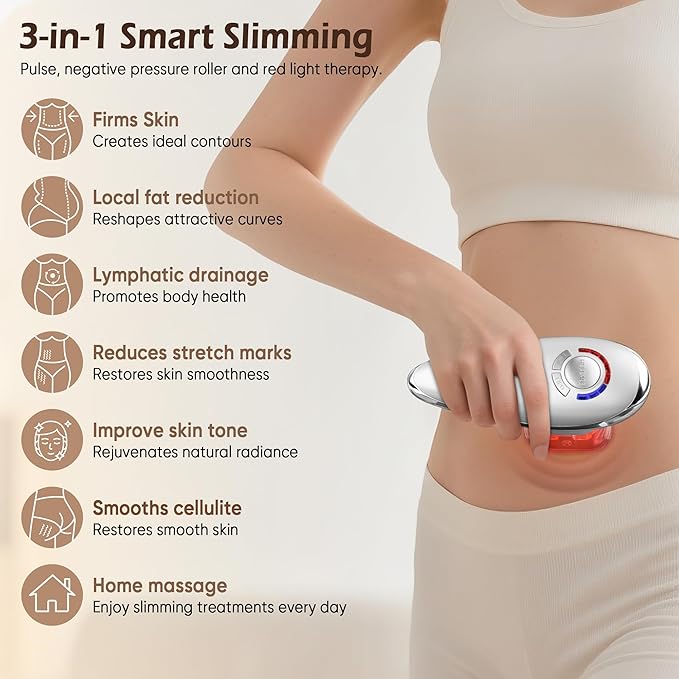 Body Sculpting Machine - Skin Tightening Device for Body Portable Cellulite Machine for Home Use Adjustable Body Sculpting Machine Suitable for Thighs Abdomen WaistEffectively Tightens the Skin
