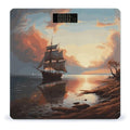 Sailboat Landscape Scale for Body Weight Anti-Slip Digital Bathroom Scale Sturdy Toughened Glass Weighing Scales High Precision Safe Rounded Corners Smart Scales