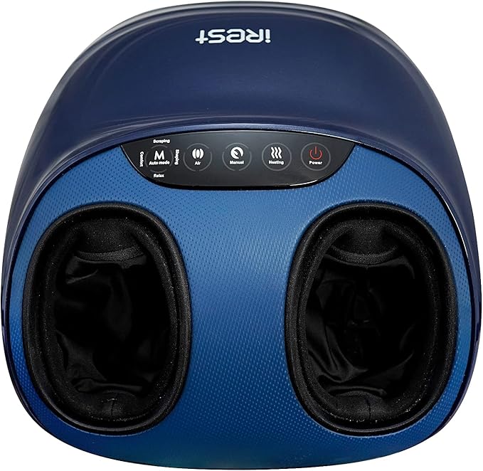 iRest Shiatsu Foot Massager with Double Foot Rollers Air Compression Scraping Deep Kneading Massage Electric Foot Massage Machine for Improving Blood Circulation and Relieving Foot Pain