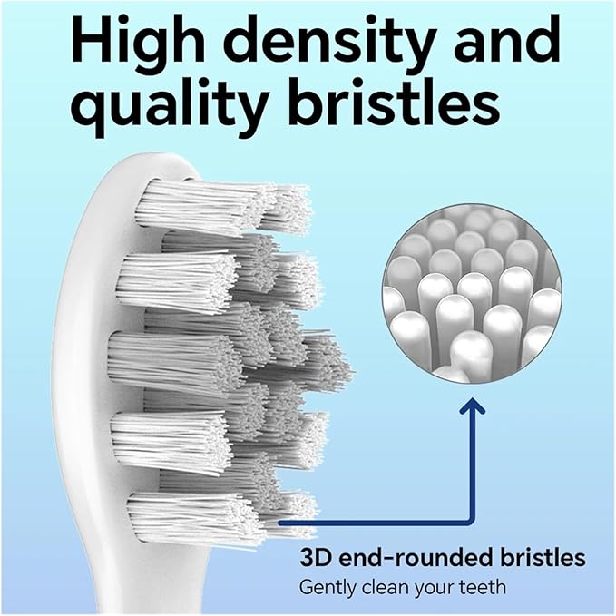 AccessoriesCompatible for XiaomiSonic Electric Toothbrush Replacement Brush Heads Toothbrushes Head Compatible for MijiaT300 T500/C T700(White-12 Pcs)
