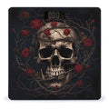 Digital Bathroom Scale for Body Weight Scale with Bright LCD Display High Accuracy Step-On Technology Auto On/Off Skull with Red Rose Digital Scales 400 Lbs /180kg