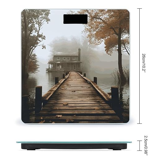 Lake House Smart Scale for Body Weight Accurate Bathroom Scale with LED Display Digital Weight Scales Weighing Machine High Precision Scales for Bath Home