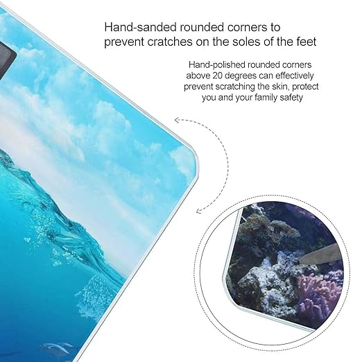 Shark Ocean Theme Scale for Body Weight Digital Bathroom Scale Precision Smart Weighing Scales with Clear LED Display Accurate High Precision Scales Weighing Machine
