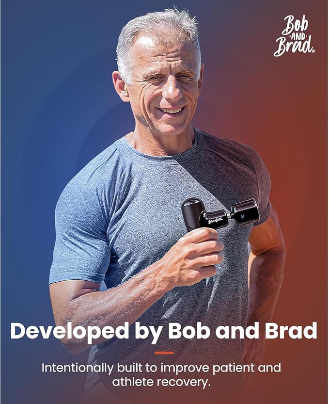BOB AND BRAD Q2 Pro Mini Massage Gun with Heat and Cold Pocket-Sized Deep Tissue Massager HSA Portable Percussion Muscle Massager Gun Ultra Small &amp Quiet Muscle Massager FSA Eligible