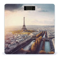 Aerial View of Paris Cityscape Bathroom Scale Weight Scale for Body WeightHighly Accurate Digital Weighing Machine Clear LED Display Digital Bathroom Body Scale 400lb/182kg