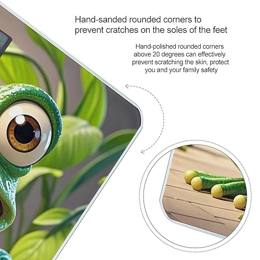 Frog with Mouth Open Cartoon Bathroom Scale for Body Weight Bathroom Weighing Scales with Back Lit LED Display Sturdy Tempered Glass Body Weight Bathroom Scale 400lb Weighing