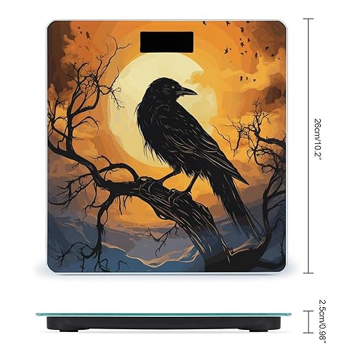 Crow Bathroom ScaleHighly Accurate Digital Weighing Machine for People Bright LED Display Weight Scale for The Aldult Home Use