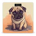 Pug Cartoon Bathroom Scale Large LCD Backlight Display Digital Scale Rounded Corners Body Scales Automatic Power On/Off Bathroom Scales for Home Bedrooms