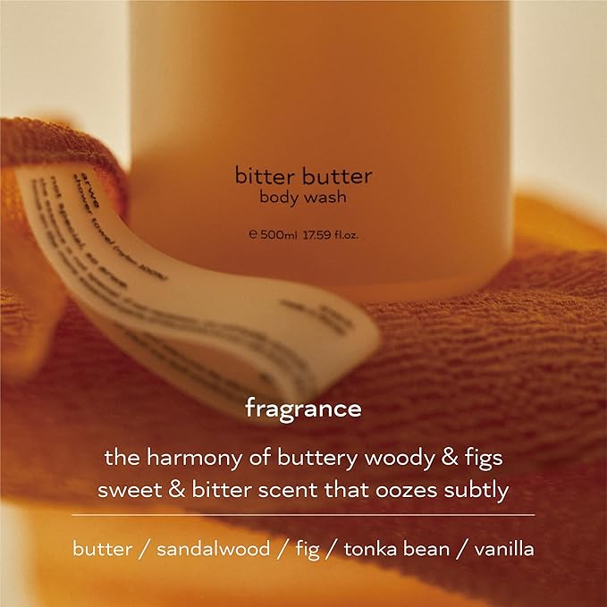 Bitter Butter Body Wash 16.9 fl oz (500 ml) Naturally Derived Weakly Acid Moisturizing Acne Body Care Soap Next Generation Horny Scrub PHA &amp LHA Perfume Scent Large Capacity