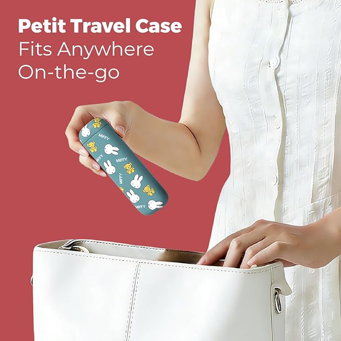 MIPOW Miffy BrushGo i4 Slim Electric Toothbrush Sonic Vibration Rechargeable Magnetic Travel Case &amp Ceramic Holder Dock 60Day Long Battery Soft Bristles 2Heads IPX7 Waterproof (Blue)