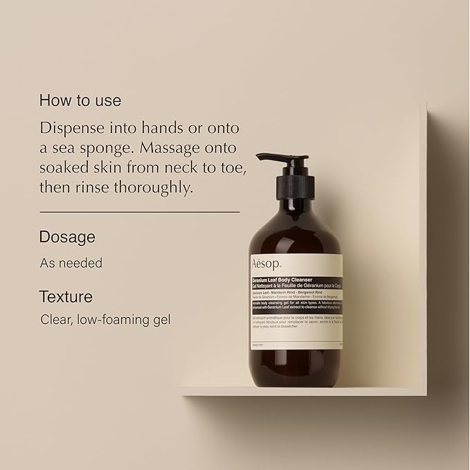 Aesop Reverence Aromatique Hand Wash &amp Geranium Leaf Body Cleanser | Paraben Cruelty-Free &amp Vegan | 500mL/16.67oz (Set of 2)