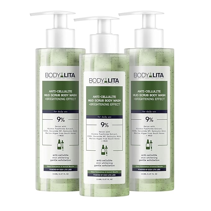 Anti Cellulite Mud Scrub Body Wash Reduces Cellulite Gentle Exfoliating Improves Skin Texture Provides a Smoother Look 5.07 Fl Oz (3)