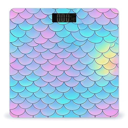 Men's Smart Scale for Body Weight Digital Bathroom Weighing Scale Automatic Switch Energy Saving Scale Beautiful Mermaid Fish Scale