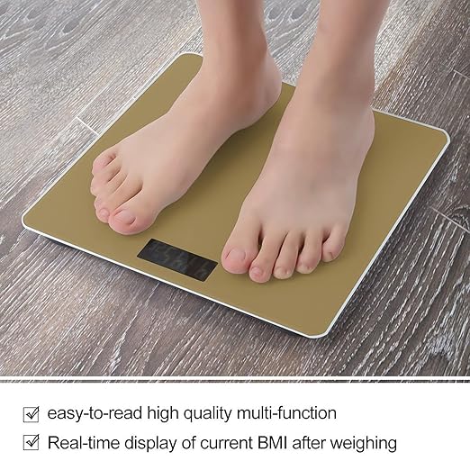 Men's Fashion Automatic Switch Digital Bathroom Weighing Scale Smart Scale Brown