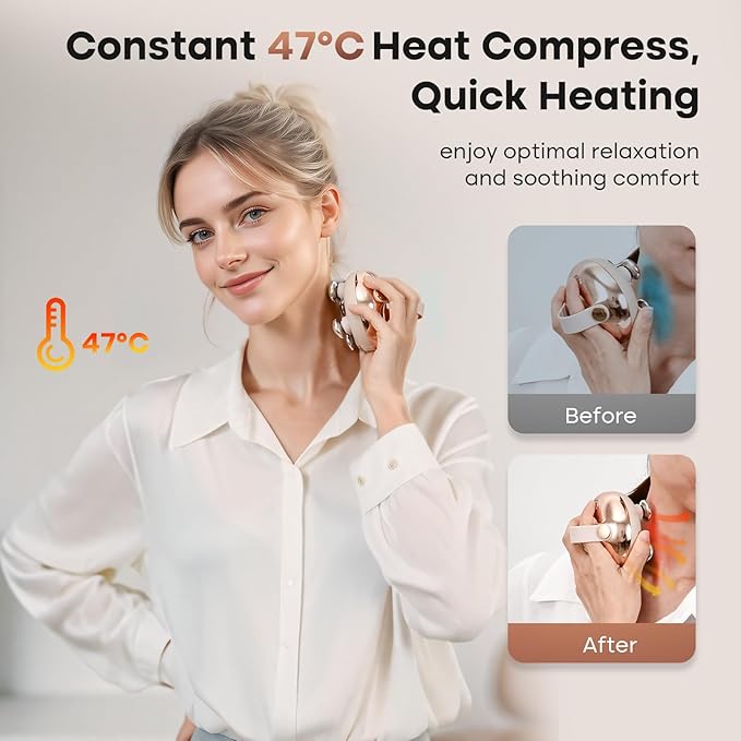 arboleaf Heated Scalp Massager Head Massager Scalp Stress Relax Hair Massager with Heat Cordless Kneading Massage Cat Massager Gift for Mom Dad