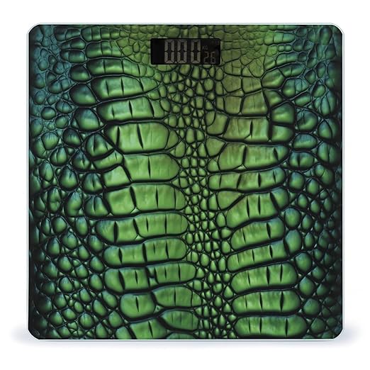 Alligator Skin Weight Scale Large Bathroom Scales Digital Weight with Bright LED Display Non Slip Automatic Weighing Scale Fashion Weighing Machine for Body