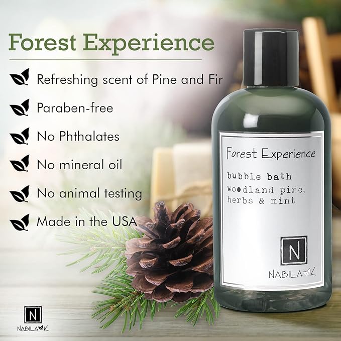 Nabila K Forest Experience &amp Heart of Provence Bubble Bath Bundle 8 oz