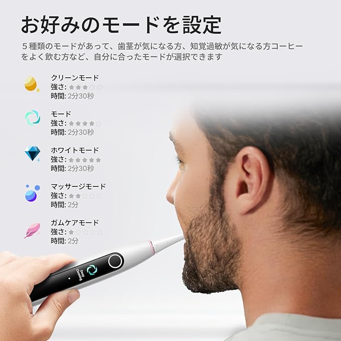Oclean X Lite Electric Toothbrush for Adults Travel Toothbrush with Screen Display 5 Modes 40 Days Battery Life