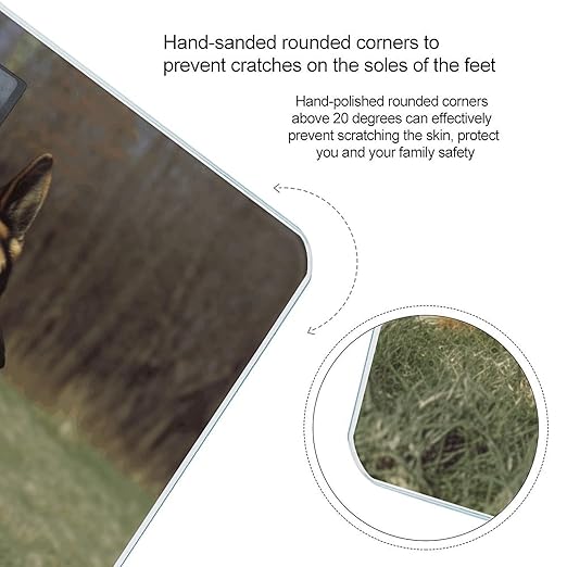 German Shepherd Dog Weight Scale for Body Weight Digital Bathroom Scale High Capacity Accurate Digital Weighing Scales and Easy-to-Read on Backlit LCD Display Scales