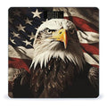 Bald Eagle Flag Veterans Bathroom Scale Automatic Power On/Off Body Scales LCD Backlight Display Square Digital Scale Rounded Corners Bathroom Scales for Home Bedrooms