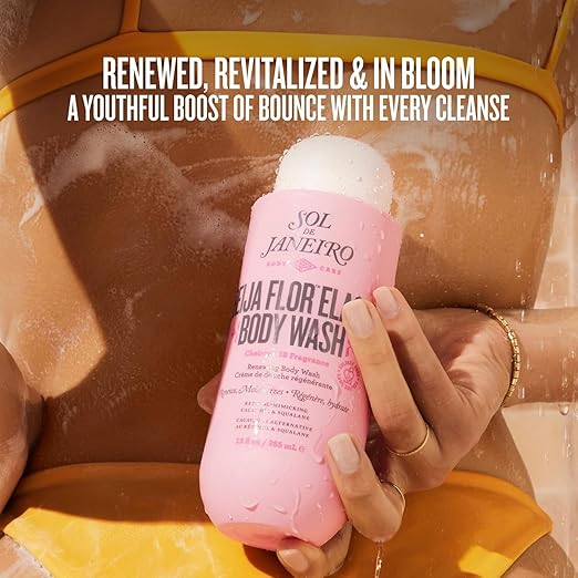 Sol de Janeiro Scent Your Shower Travel Size Quad - Benefit Packed Body Wash Discovery Set - Brazilian Play Beija Flor Bom Dia Delicia Drench - 3 fl oz.