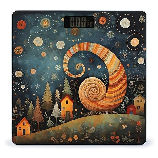 Snail Element Picture Scale for Body Weight Digital Bathroom Scale Accurate Smart Weight Scales with Large Display Weighing Machine High Precision Scales