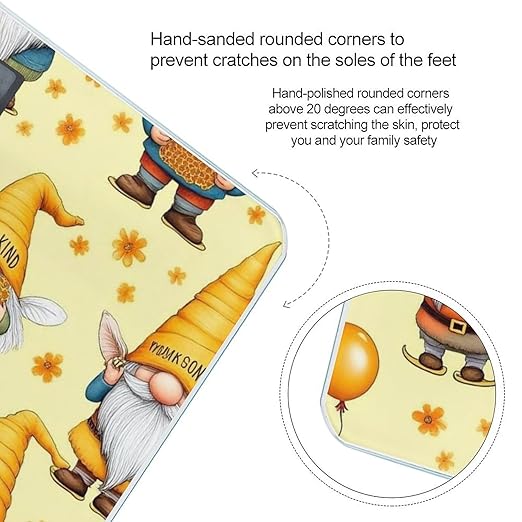Smart Scale for Body Weight Digital Bathroom Weighing Scale Energy Saving Scale Funny Honeybee Gnomes Bee Sunflower Yellow Flowers Floral
