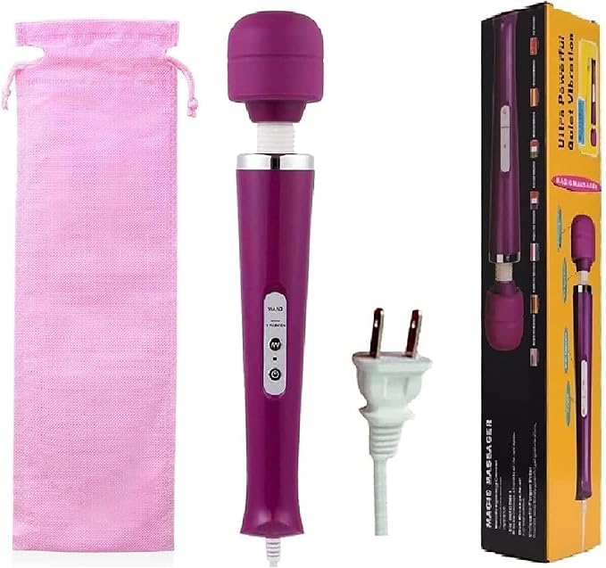 Power Handheld Electric Back Body Vibrating Massager for Woman Sport Recovery Muscle ACH Pain Shoulder Neck Leg Hand Foot Massage Tool (Purple Big Massager)