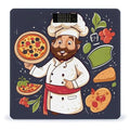 Digital Bathroom Scale for Body Weight Scale with Bright LCD Display High Accuracy Step-On Technology Auto On/Off Chef Pizza Digital Scales 400 Lbs /180kg