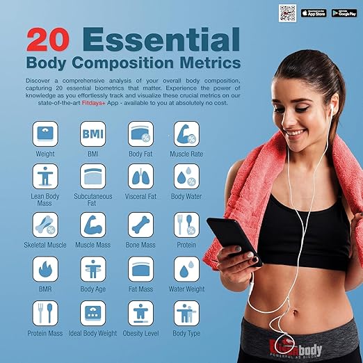 Smart Body Composition Scale &amp Smart Food Scale Combo Bluetooth Digital Bathroom Weight Scale with BMI Body Fat &amp Muscle + Nutrition Kitchen Scale for Calories &amp Macros