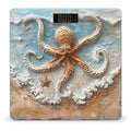 Beach Octopus Starfish Digital Bathroom Scale for Body Weight Weighing Scale with Backlit LCD Display High Precision Measurements &amp Measures Weight Up to 180kg