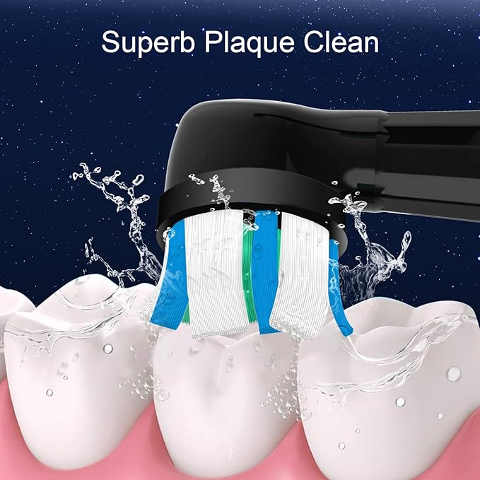 8 Pcs IO Replacement Heads Compatible with Oral b iO 2/3/4/5/6/7/8/9/10/Deep Clean Electric Toothbrush Brush Heads Compatible with Oral b iO for Teeth Clean (Black)